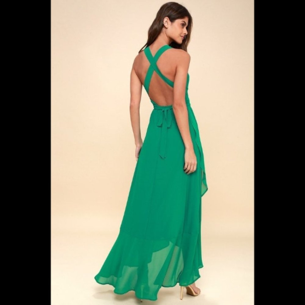 Never been worn! Wrap Convertible High-low Maxi Dress